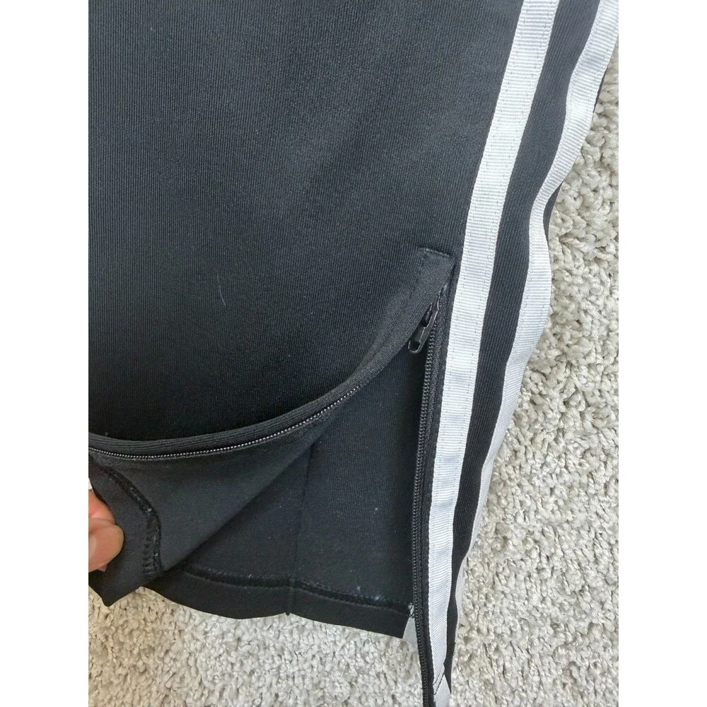 adidas Originals Men's XL Black 3 Stripes Track Pants Zip Pockets NWT